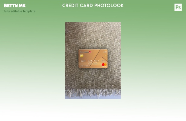 модерен стил Panama Banco Aliado банка мастеркард златен photolook преден шаблон